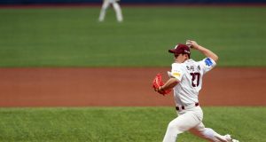 ‘7.1이닝 퍼펙트→패전’ 최원태, 타선 침묵에 눈물