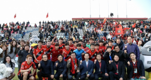 자유한국당 황교안, 경남 FC 홈경기에서 선거유세 논란
