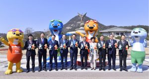 2019광주세계수영선수권대회 마스코트 조형물 청와대에 설치