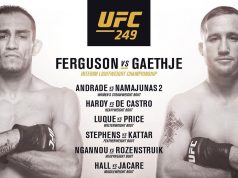 코로나에 대항하는 UFC의 ‘정면돌파’, UFC 249 대진 완성 공식발표된 UFC249 공식 대진표