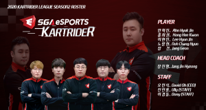 SGA 카트라이더 프로팀, 최종 로스터 공개