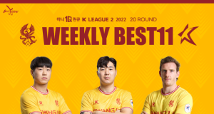광주FC 하승운, K리그2 20라운드 주간베스트11