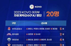 2023 V리그 여자부 FA 시장 열렸다… 김연경, 박정아, 배유나 등 대어 대거 포함