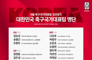 클린스만호, 6월 페루-엘살바도르 2연전 명단 발표