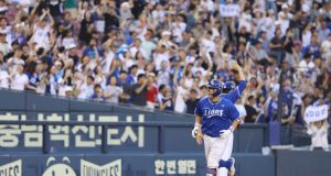 ‘삼성 강민호의 스리런’ 삼성, 두산 꺾고 2위 사수