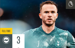 ‘2-0 -> 2-3’ SON 빠진 토트넘, 브라이튼에 역전패