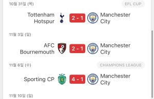 7경기 연속 무승… 추락하는 맨시티, 무엇이 잘못되었나?