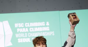 스포츠 클라이밍 이도현, 한국 남자부 최초 세계선수권 금메달 획득